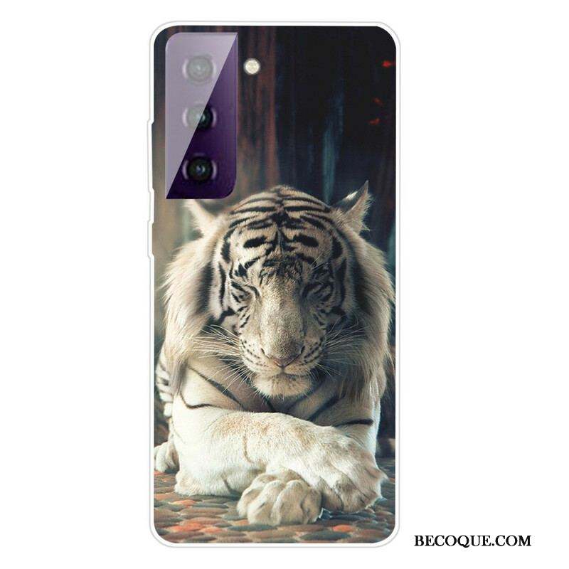 Coque Samsung Galaxy S21 FE Flexible Tigre