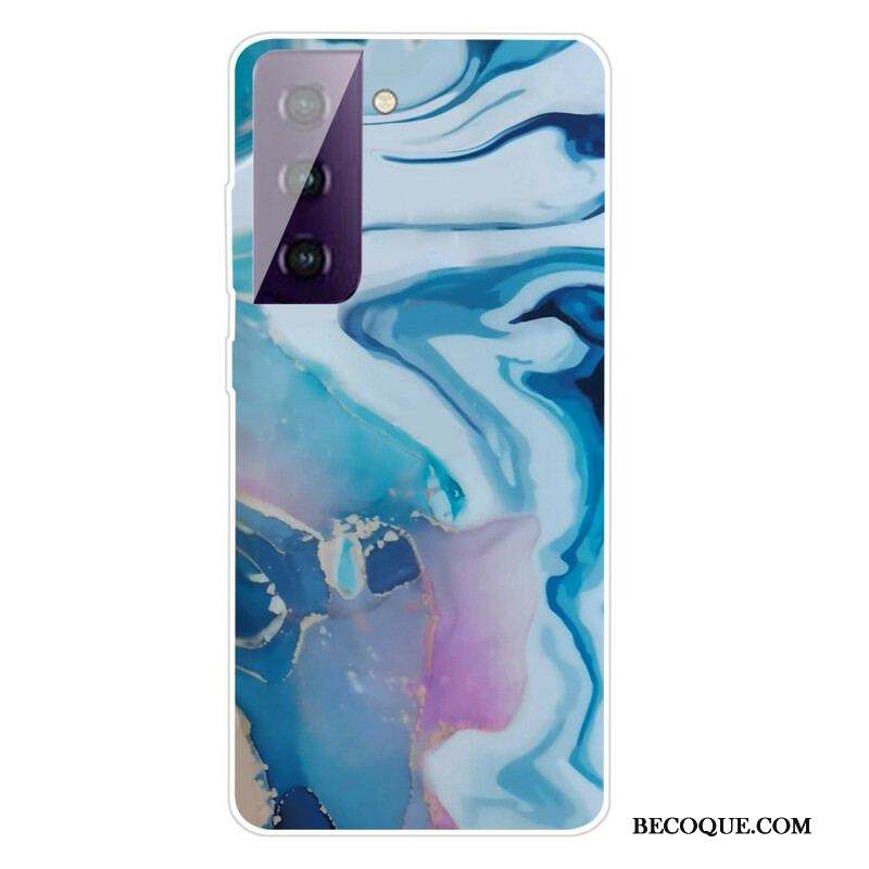 Coque Samsung Galaxy S21 FE Marbre Géométrique Variable