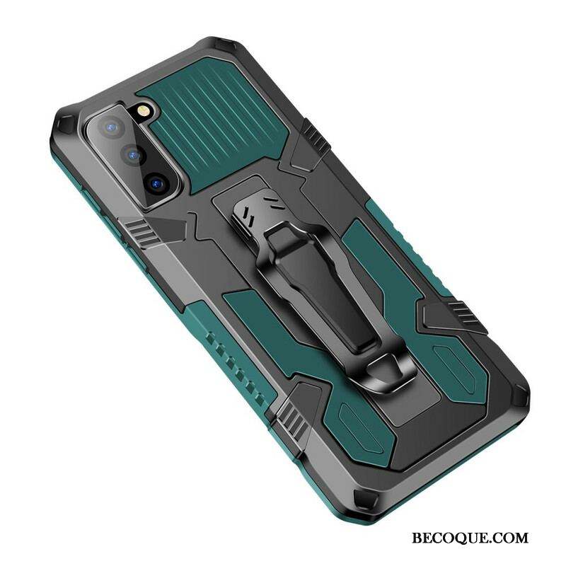 Coque Samsung Galaxy S21 FE Robot avec Pince Ceinture