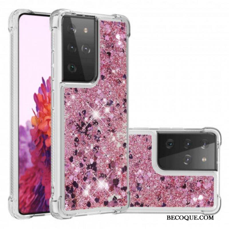 Coque Samsung Galaxy S21 Ultra 5G Désires Paillettes