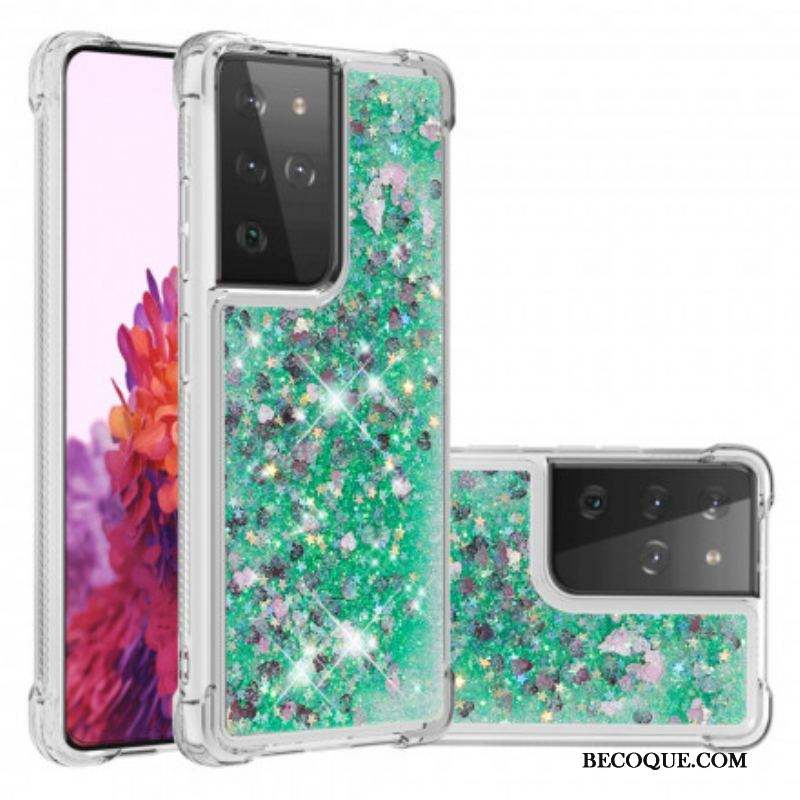 Coque Samsung Galaxy S21 Ultra 5G Désires Paillettes