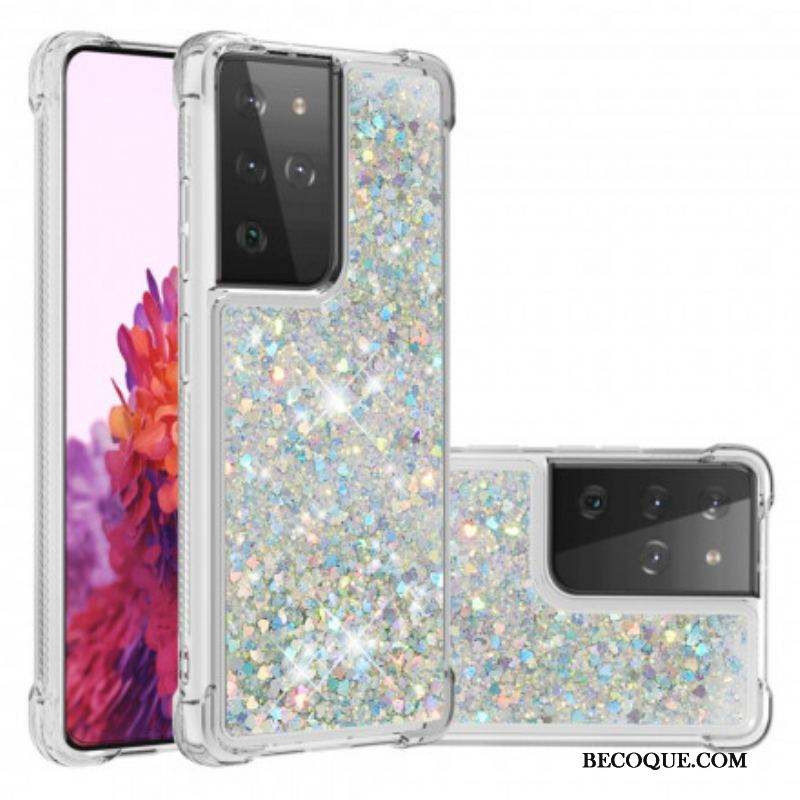 Coque Samsung Galaxy S21 Ultra 5G Désires Paillettes