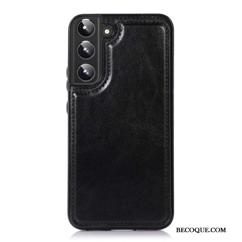 Coque Samsung Galaxy S22 5G Design Cuir Porte-Cartes Support