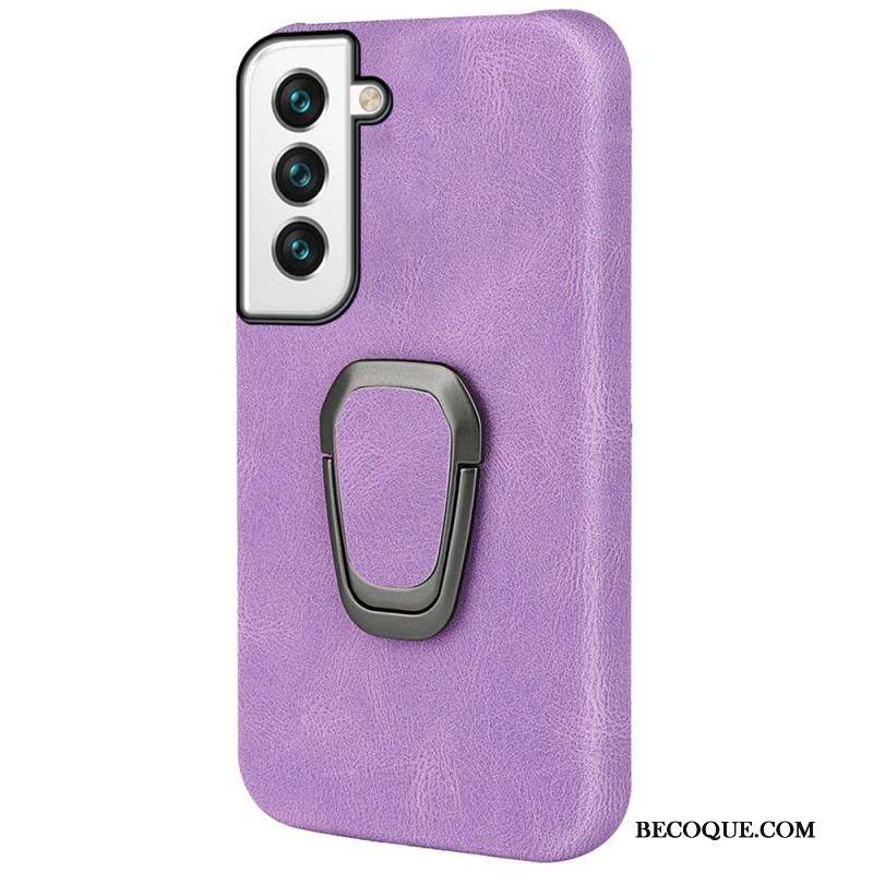 Coque Samsung Galaxy S22 5G Effet Cuir Anneau-Support New Colors