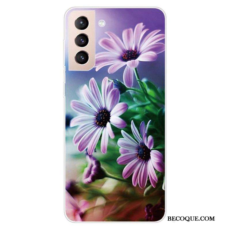 Coque Samsung Galaxy S22 5G Fleurs Réalistes