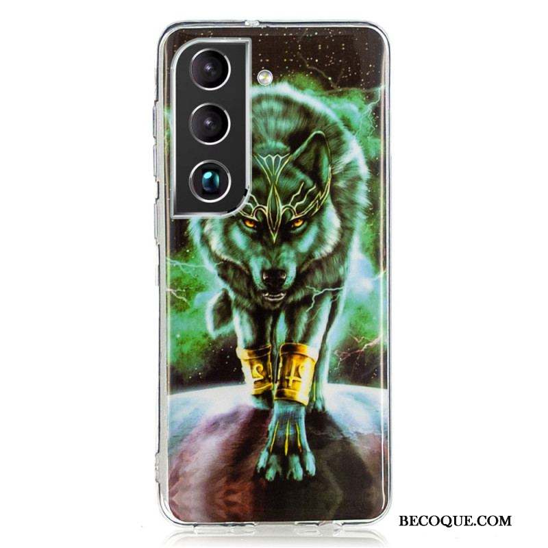 Coque Samsung Galaxy S22 5G Loup Fluorescente