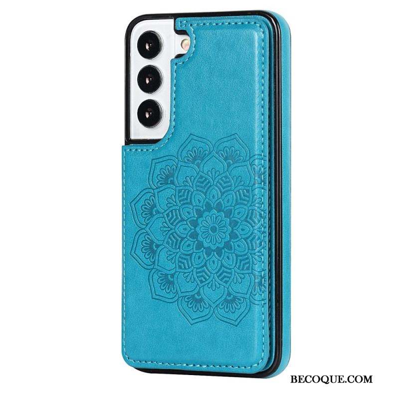 Coque Samsung Galaxy S22 5G Porte-Cartes Impression Mandala