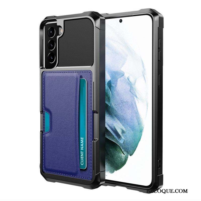 Coque Samsung Galaxy S22 5G Simili Cuir Porte-Cartes
