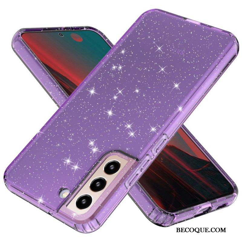 Coque Samsung Galaxy S22 5G Transparente Paillettes Design