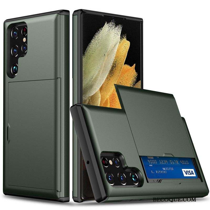 Coque Samsung Galaxy S22 Ultra 5G Porte-Carte à Glissière