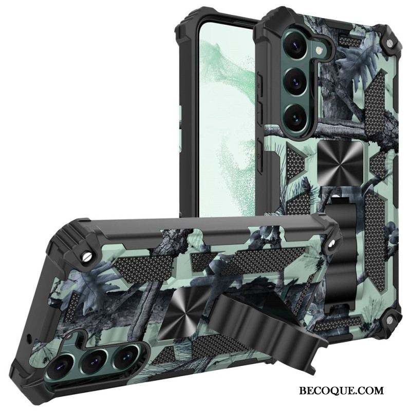 Coque Samsung Galaxy S23 Plus 5G Camouflage Support Amovible