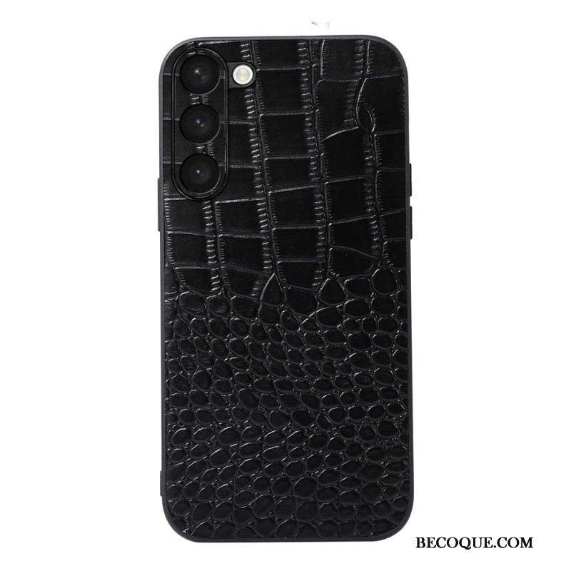 Coque Samsung Galaxy S23 Plus 5G Vrai Cuir Style Crocodile