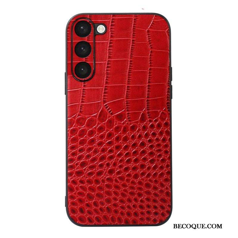 Coque Samsung Galaxy S23 Plus 5G Vrai Cuir Style Crocodile