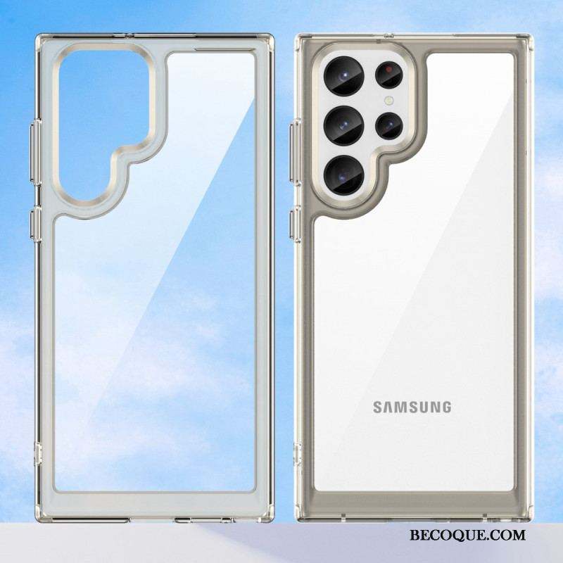 Coque Samsung Galaxy S23 Ultra 5G Hybride Rebords Colorés