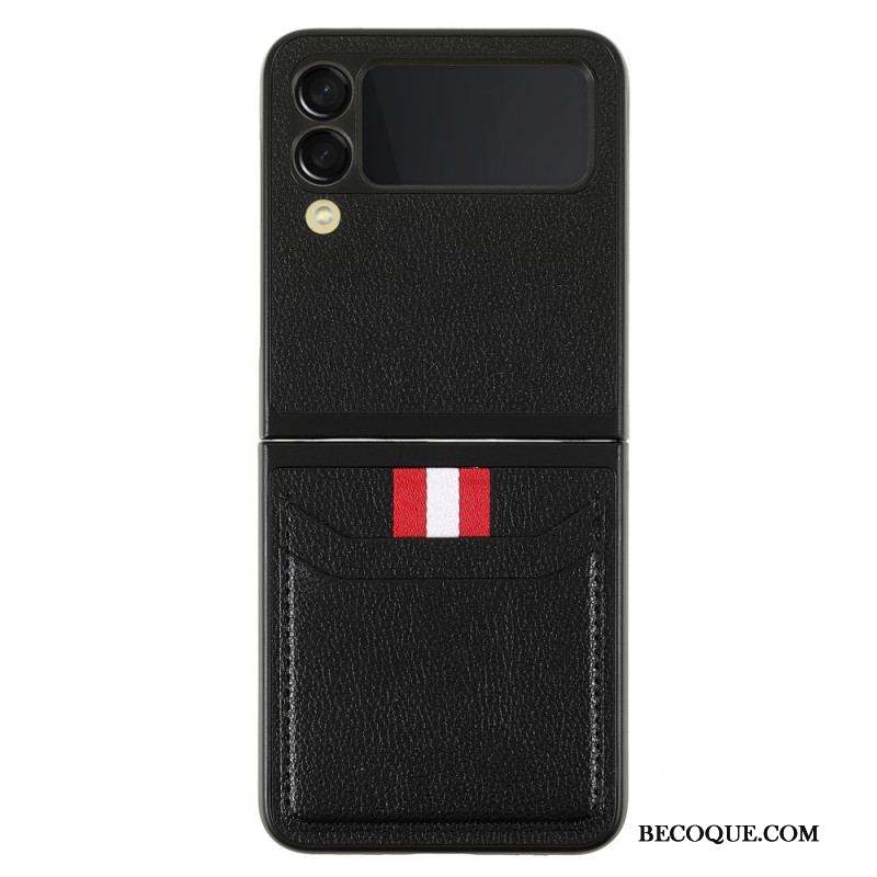 Coque Samsung Galaxy Z Flip 3 5G Porte-Cartes Tricolore