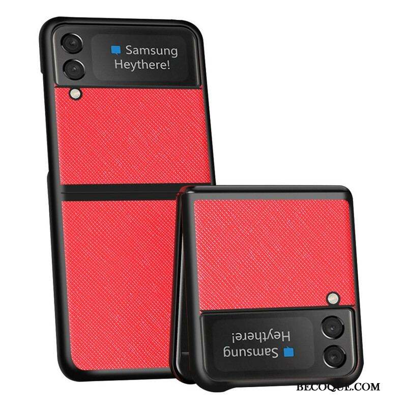 Coque Samsung Galaxy Z Flip 3 5G Simili Cuir Texturé