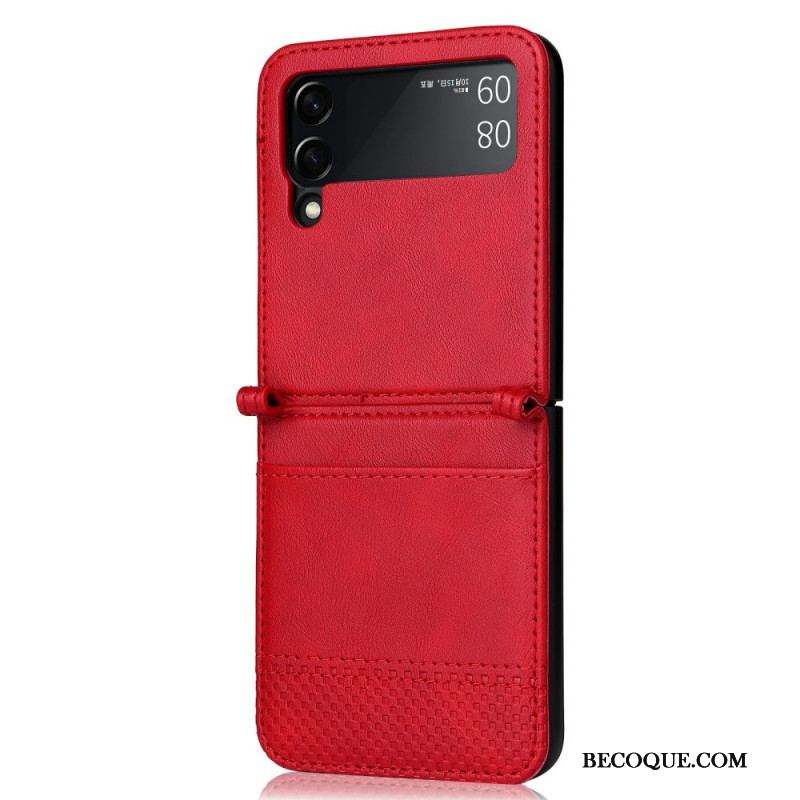 Coque Samsung Galaxy Z Flip 3 5G Style Cuir Vintage Porte-Carte