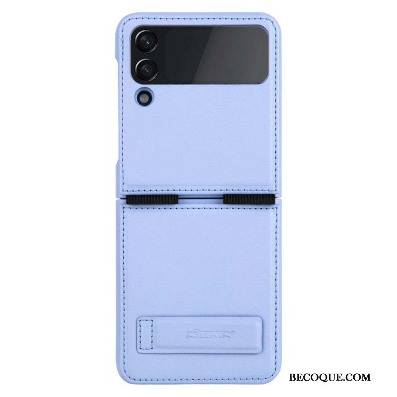 Coque Samsung Galaxy Z Flip 4 Cuir et Support NILLKIN