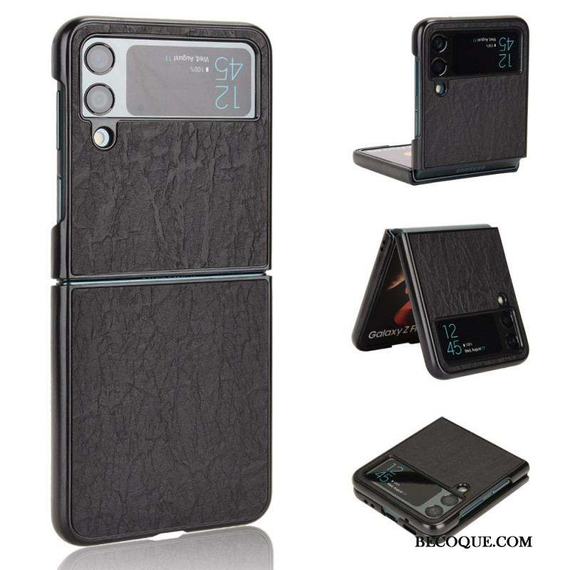 Coque Samsung Galaxy Z Flip 4 Douceur Effet Cuir