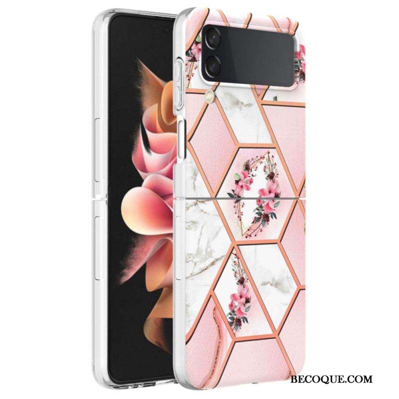 Coque Samsung Galaxy Z Flip 4 Marbre Floral