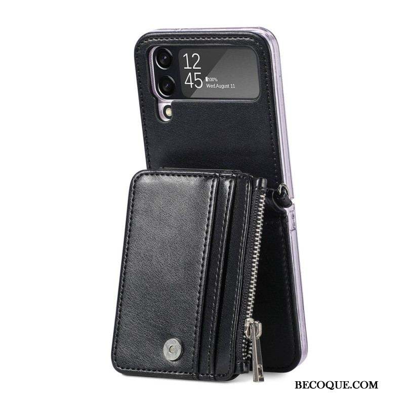 Coque Samsung Galaxy Z Flip 4 Portefeuille avec Bandoulière