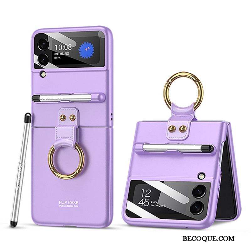 Coque Samsung Galaxy Z Flip 4 Protection Complète Porte-Stylet