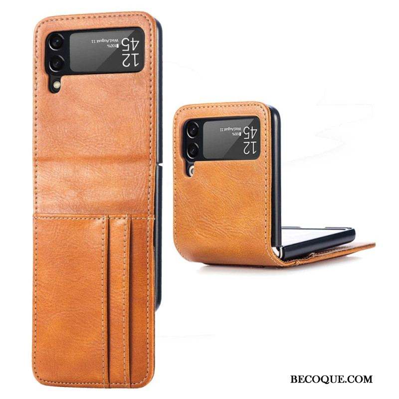 Coque Samsung Galaxy Z Flip 4 Style Cuir Porte-Cartes