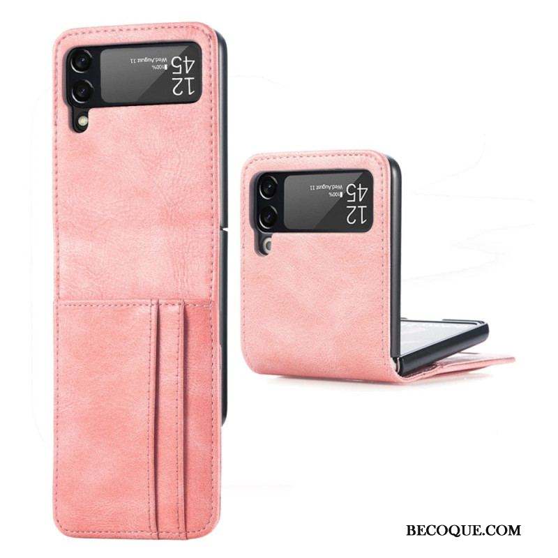 Coque Samsung Galaxy Z Flip 4 Style Cuir Porte-Cartes