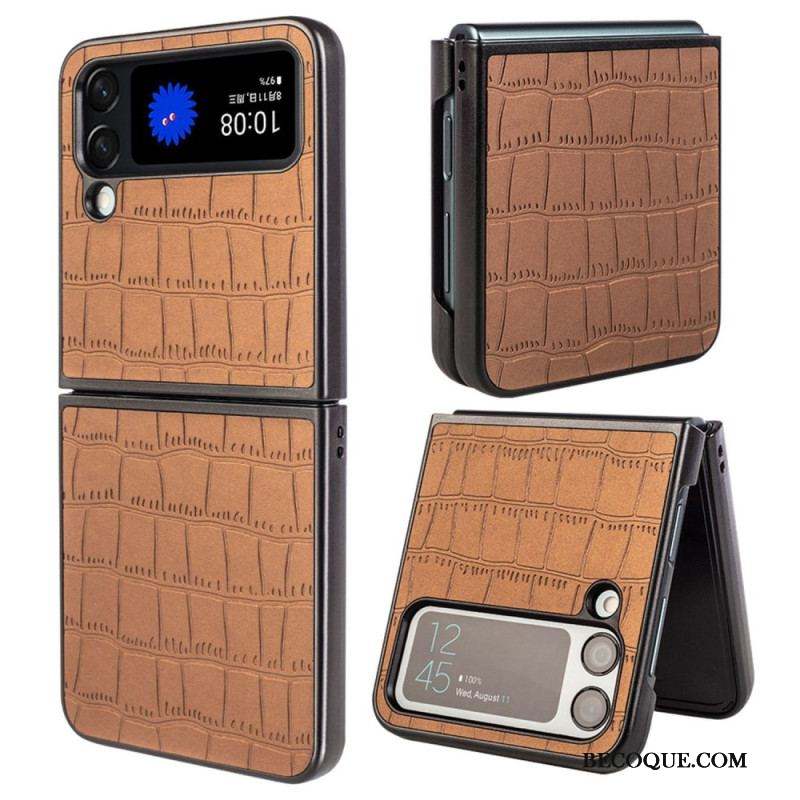 Coque Samsung Galaxy Z Flip 4 Style Peau de Crocodile