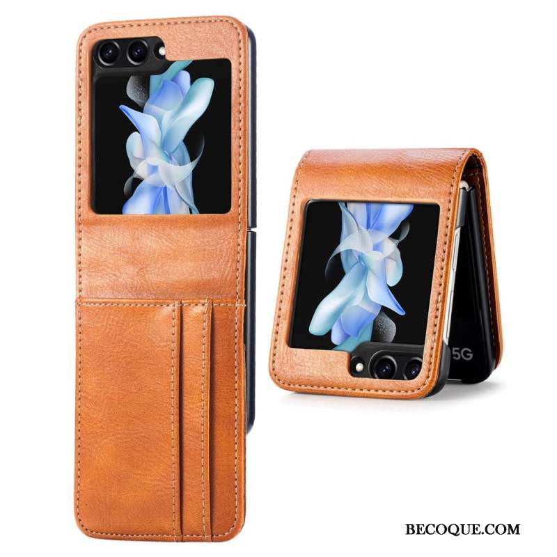 Coque Samsung Galaxy Z Flip 5 Style Cuir Porte-Cartes