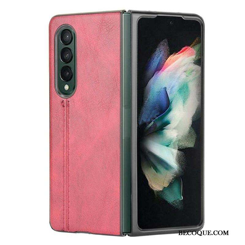 Coque Samsung Galaxy Z Fold 3 5G Effet Cuir Couture