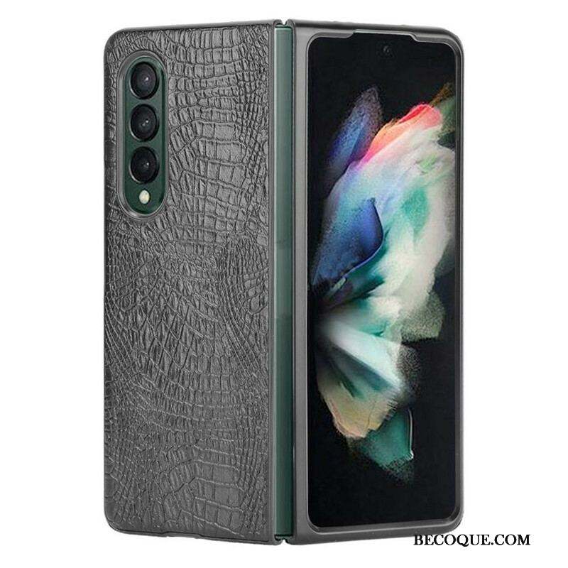 Coque Samsung Galaxy Z Fold 3 5G Simili Cuir Crocodile