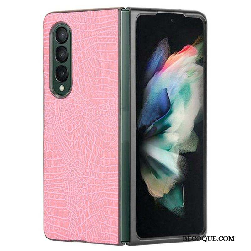 Coque Samsung Galaxy Z Fold 3 5G Simili Cuir Crocodile