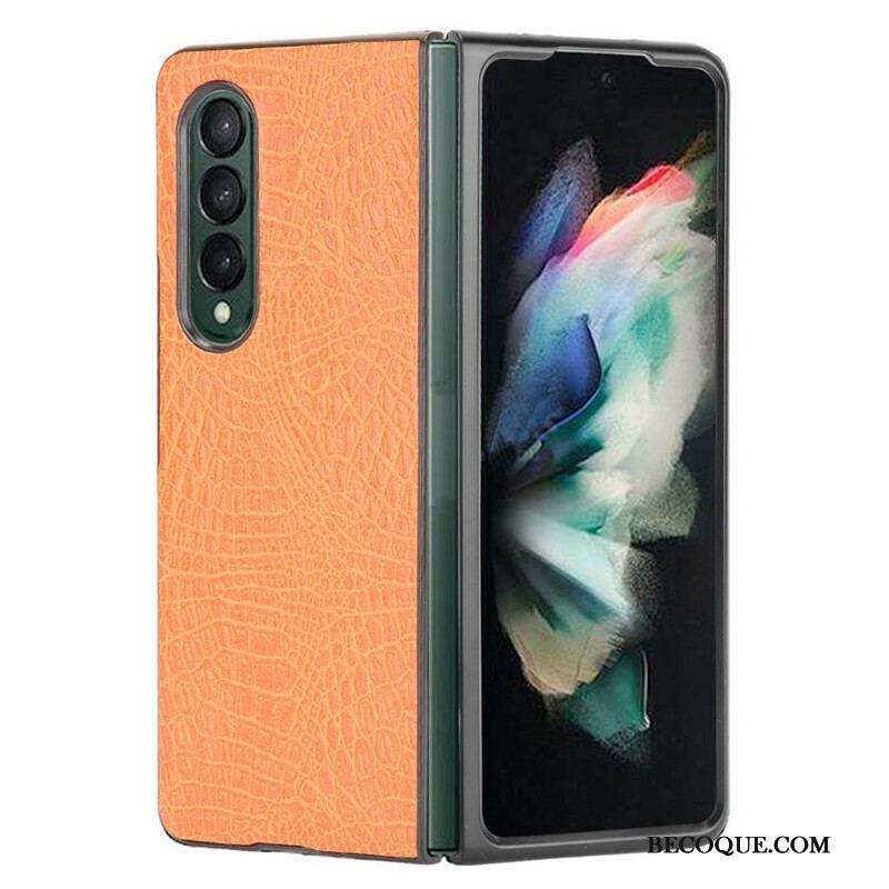 Coque Samsung Galaxy Z Fold 3 5G Simili Cuir Crocodile