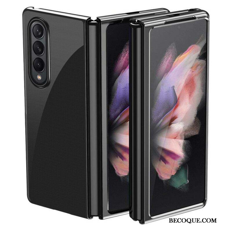 Coque Samsung Galaxy Z Fold 3 5G Transparente Rebords Style Métal