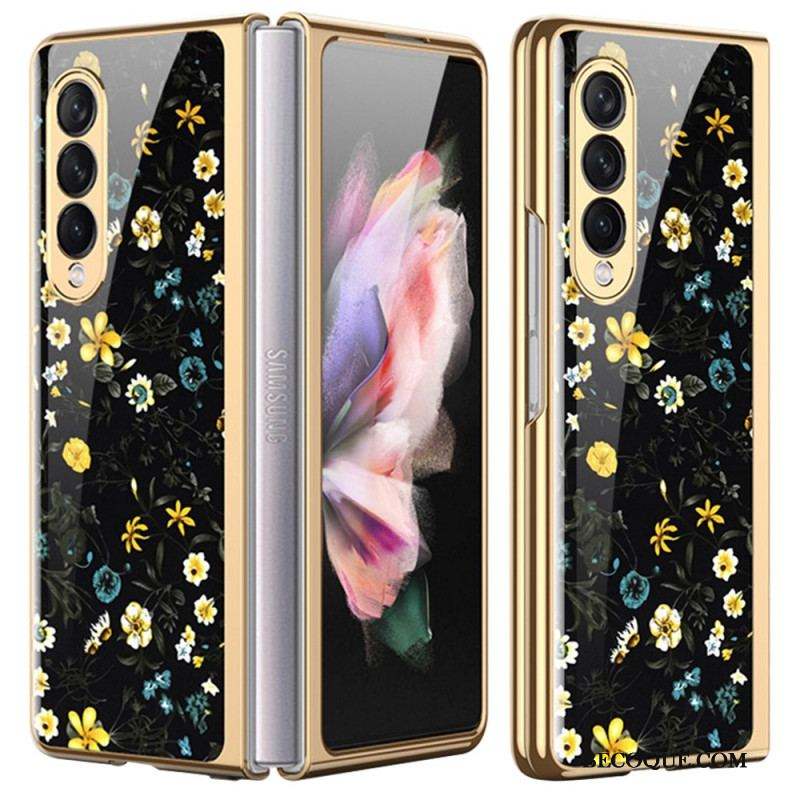 Coque Samsung Galaxy Z Fold 3 5G Verre Trempé Florale