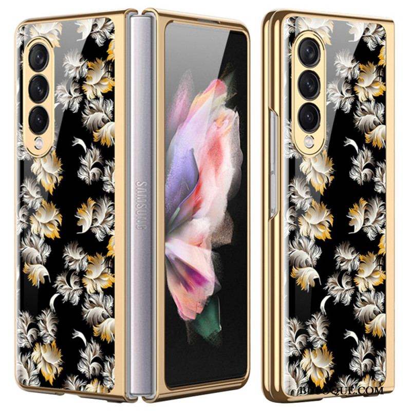 Coque Samsung Galaxy Z Fold 3 5G Verre Trempé Florale