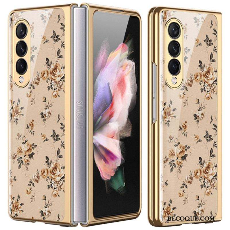 Coque Samsung Galaxy Z Fold 3 5G Verre Trempé Florale