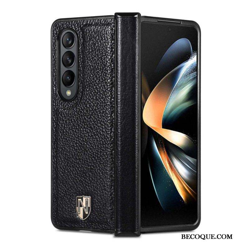 Coque Samsung Galaxy Z Fold 4 CASENEO Cuir Écusson