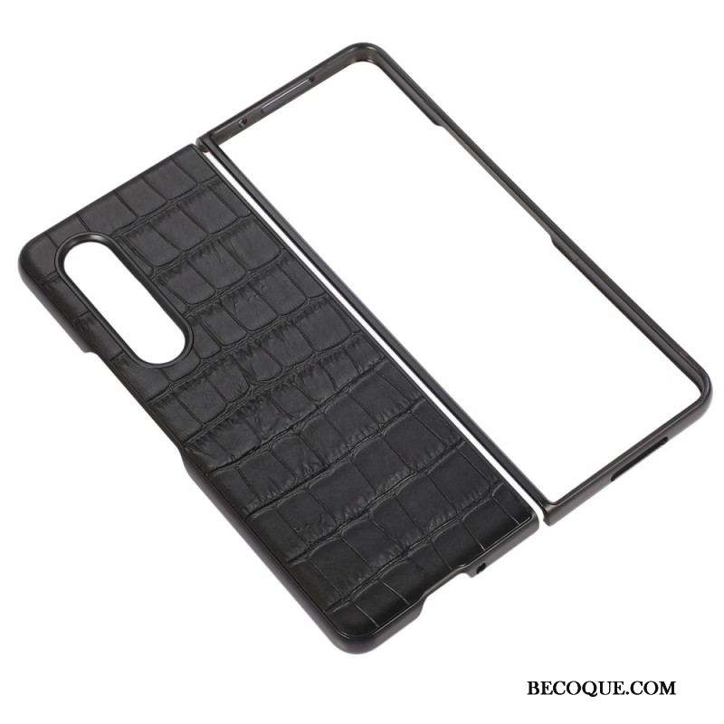 Coque Samsung Galaxy Z Fold 4 Cuir Véritable Crocodile