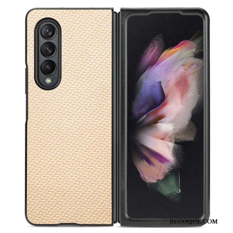 Coque Samsung Galaxy Z Fold 4 Fibre de Carbone Effet Tissé