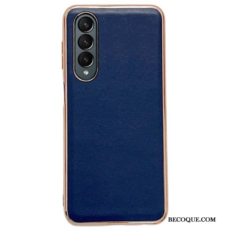 Coque Samsung Galaxy Z Fold 4 Simili Cuir Premium Uni