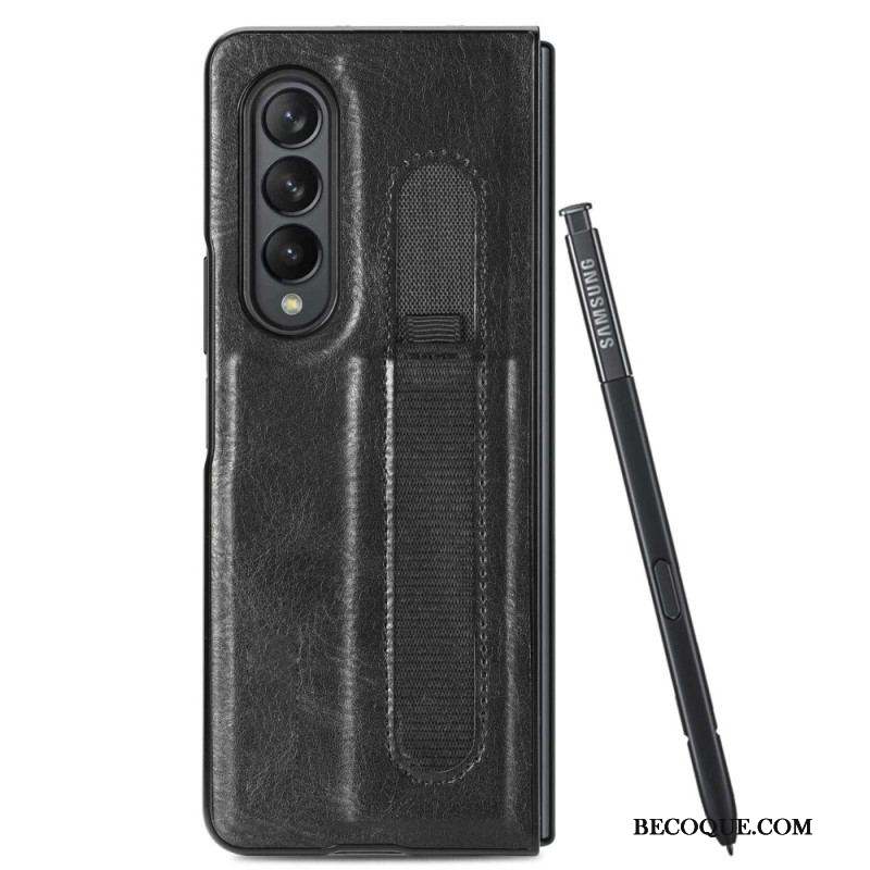 Coque Samsung Galaxy Z Fold 4 Simili Cuir Stylet