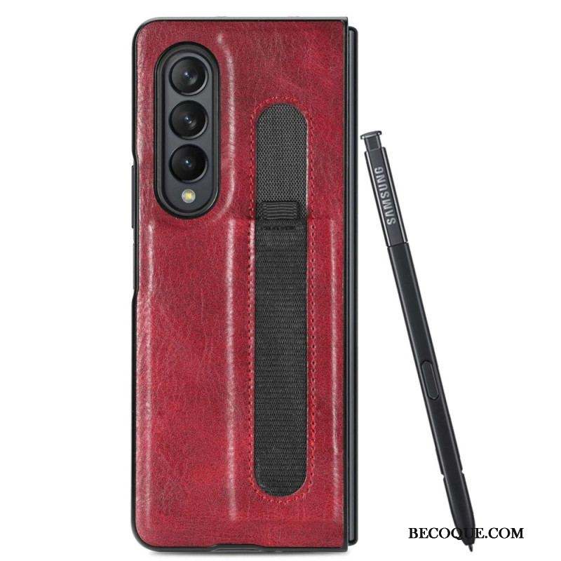 Coque Samsung Galaxy Z Fold 4 Simili Cuir Stylet