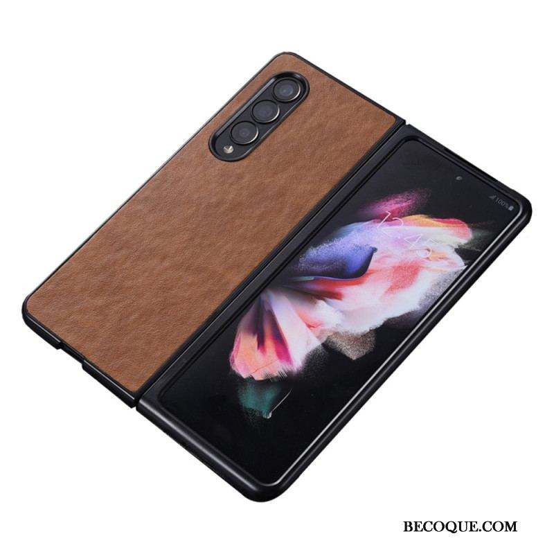 Coque Samsung Galaxy Z Fold 4 Simili Cuir Texture Nylon