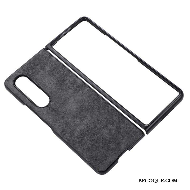 Coque Samsung Galaxy Z Fold 4 Simili Cuir Texture Peau