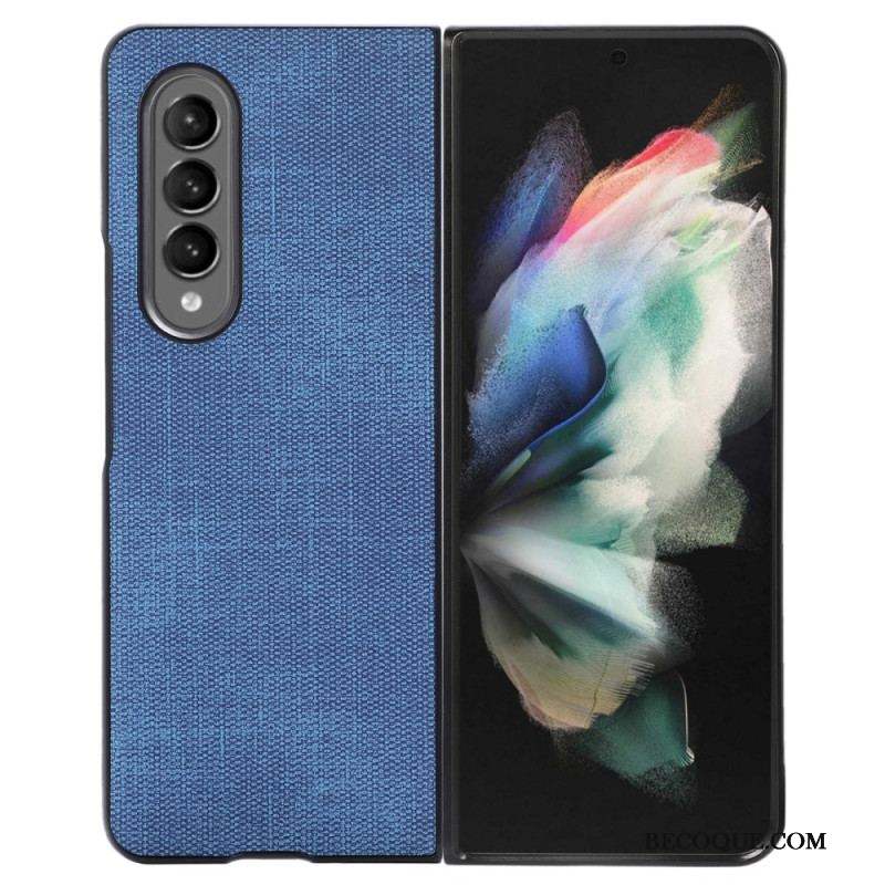 Coque Samsung Galaxy Z Fold 4 Simili Cuir Tissé