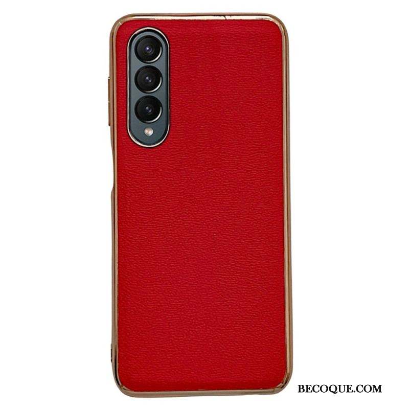 Coque Samsung Galaxy Z Fold 4 Simili Cuir de Veau