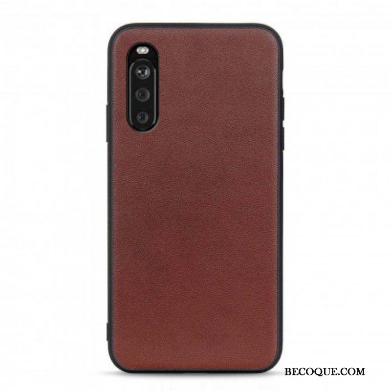 Coque Sony Xperia 10 III Véritable Cuir Business