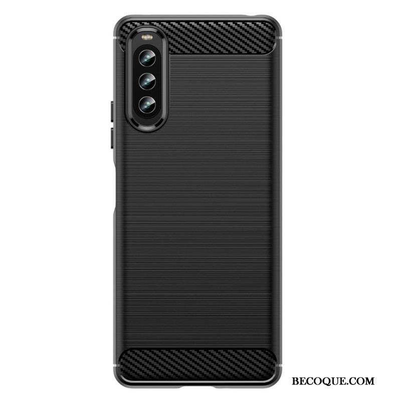 Coque Sony Xperia 10 IV Fibre Carbone Brossée